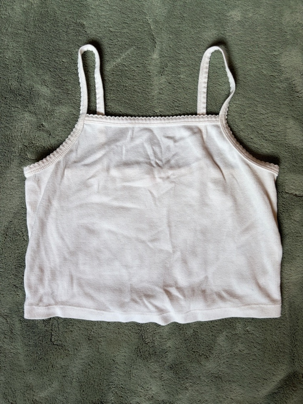 Colsie White Ribbed Cami Tank Top